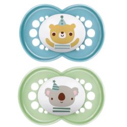 Mam 2 sucettes original classique 18 mois et + modèle éléphant et baleine