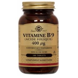 Solgar Vitamine B9 (Acide Folique) 400 µg 100 Comprimés