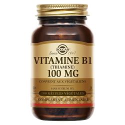 Solgar Vitamine B1 Thiamine 100mg 100 gélules végétales