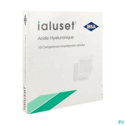 IBSA Ialuset acide hyaluronique 10 compresses Imprégnées
