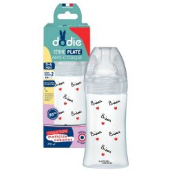 Dodie collection Mathilde Cabanas biberon à tétine plate anti colique 270 ml 0-6 mois
