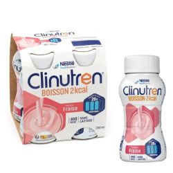 Clinutren HP/HC+ boisson 2 kcal saveur fraise 4 x 200 ml