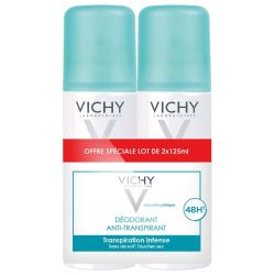 Vichy déodorant anti-transpirant efficacité 48h lot de 2 x 125 ml
