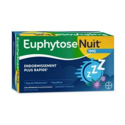 Euphytose nuit sommeil mélatonine et passiflore 30 comprimés