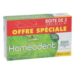 Boiron Homeodent dentifrice Soin complet dents et gencives citron 2x75ml