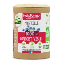 Nat&Form Écoresponsable Myrtille Bio Gélules Végétales