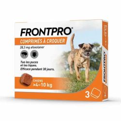 Frontline Frontpro antiparasitaire 4-10kg Puces et Tiques 3 comprimés