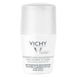 Vichy déodorant anti-transpirant 48h peaux sensibles ou épilées roll-on 50 ml
