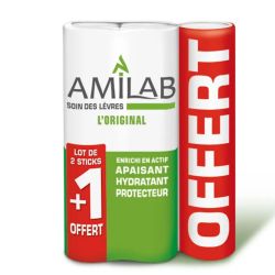 Merck Amilab soin lèvres 3x4,7g (avec 1 stick offert)