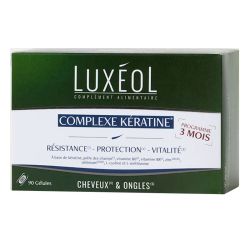 Luxéol Complexe Kératine cheveux et ongles 90 gélules