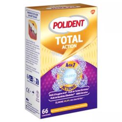 Polident Total Action nettoyant pour appareils dentaires 66 comprimés