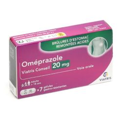 Omeprazole 20 mg + remontées acides 7 gélules