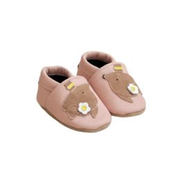 Taz Chaussons bébé en cuir souple rose Maguy la souris 0-6 mois
