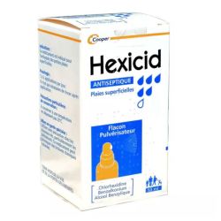 Hexicid solution antiseptique plaies superficielles spray 50ml