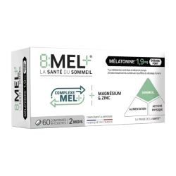 8Mel+ Mélatonine 1,9 mg 60 comprimés bi-couches