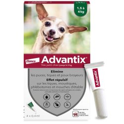 Elanco Advantix très petit chien de 1,5-4kg 4 pipettes