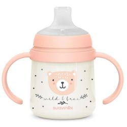 Suavinex Biberon à Anses Wild & Free Night and Day +6M  Rose 150 ml