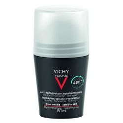 Vichy homme déodorant anti-transpirant anti-irritations 48h roll-on 50 ml