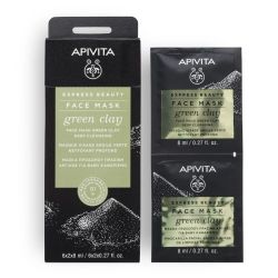 Apivita Express Beauty masque visage nettoyant profond à l'argile verte 2x8ml