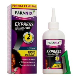 Paranix Express lotion anti-poux 195 ml + peigne métal inclus