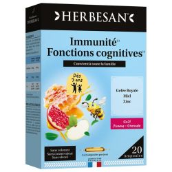 Herbesan Immunité fonctions cognitives 20 ampoules