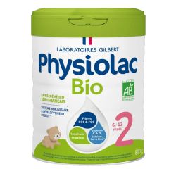 Physiolac Lait 2ème âge bio 6 à 12 mois 800g