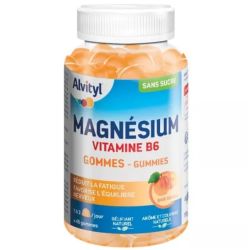 Alvityl Magnésium Vitamine B6 Goût Abricot 45 Gummies