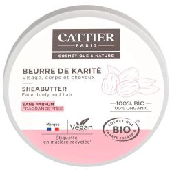 Cattier Beurre de karité bio corps et lèvres 100 g