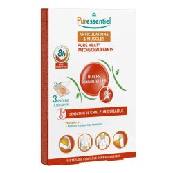 Puressentiel articulations et muscles pure heat effet 8h 3 patchs chauds