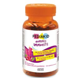 Pediakid gommes Immunite gout framboise 60 Oursons