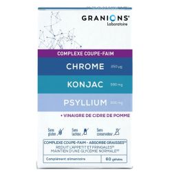 Granions Complexe coupe-faim Konjac Chrome Psyllium 60 comprimés
