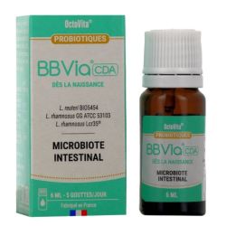 Octovita BBVia CDA gouttes 6ml -pour bébés dès la naissance, microbiote intestinal, complément alimentaire