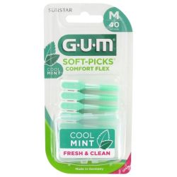 Gum Soft-Picks Comfort Flex Cool Mint 40 Unités Taille Medium