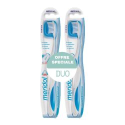 Méridol  Brosse dents médium gencives fragiles lot de 2