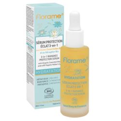 Florame Hydratation sérum protection éclat 3 en1 Bio 30 ml