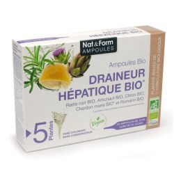 Nat&Form ampoule Draineur hépatique bio 20 ampoules