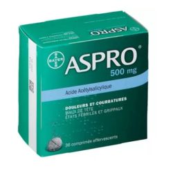 Aspro 500mg 36 comprimés effervescents