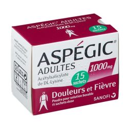 Aspegic 1 000mg adultes 15 sachets