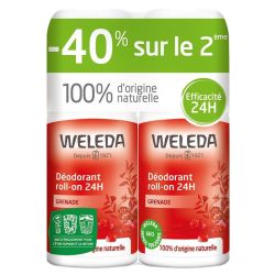 Weleda Déodorant grenade roll-on 24h bio 2 x 50ml