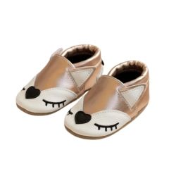 Taz Chaussons bébé en cuir souple brillante Jade la Renarde 0-6 mois