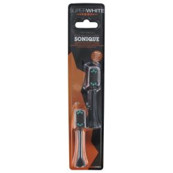Superwhite 2 Recharges pour Brosse à Dents Sonique Souple Couleur Noir