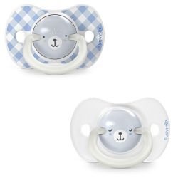 Suavinex Lot de 2 Sucettes SX Pro Night & Day Wild and Free Bleu Lapin 0 6 Mois
