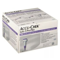 Accu-Chek Safe-T-Pro Plus Autocontrôle de la Glycémie 200 autopiqueurs jetables