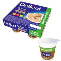 Delical crème dessert HP/HC sans sucres Café 4x200ml