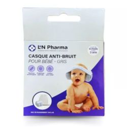 L2N Casque anti bruit bébé 3 Mois + Gris