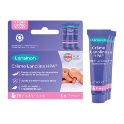Lansinoh crème lanoline HPA pour mamelons 3 x 7 ml