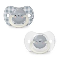 Suavinex Lot de 2 Sucettes SX Pro Night & Day Wild and Free ours 0-6 mois
