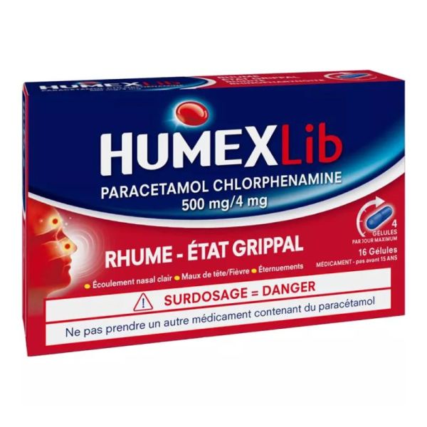 HumexLib état grippal 16 gélules