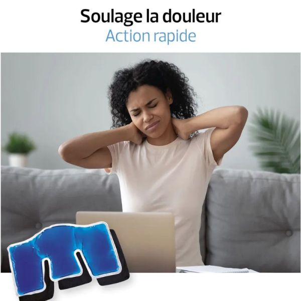 Actipoche coussin thermique chaud froid cervicales trapèzes 22 x 40 cm