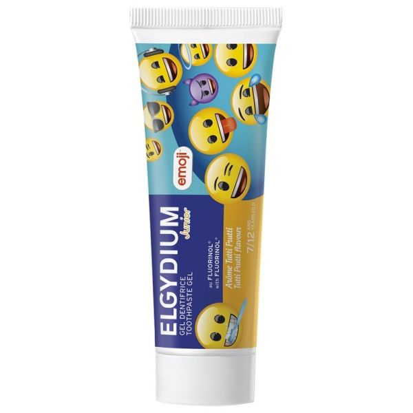 Elgydium gel dentifrice Junior 7 à 12 Ans Emoji arôme Tutti Frutti 50 ml
